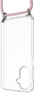 Fixed Pure Neck puzdro s odnímateľnou ružovou šnúrkou na krk pre Samsung Galaxy A26 5G