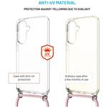 Fixed Pure Neck puzdro s odnímateľnou ružovou šnúrkou na krk pre Samsung Galaxy A36 5G/A56 5G