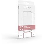 Fixed Pure Neck puzdro s ružovou šnúrkou na krk pre Apple iPhone 14, číre