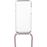 Fixed Pure Neck puzdro s ružovou šnúrkou na krk pre Apple iPhone 7/8/SE (2020/2022)
