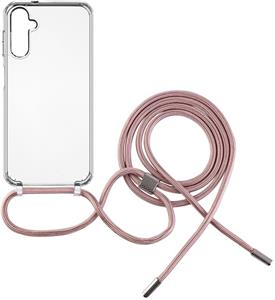 Fixed Pure Neck puzdro s ružovou šnúrkou na krk pre Samsung Galaxy A14/A14 5G