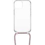 Fixed Pure Neck puzdro s ružovou šnúrkou na krk pre Samsung Galaxy A15/A15 5G