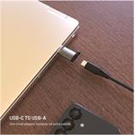 Fixed redukcia z hliníka USB-A na USB-C M/F, krátka