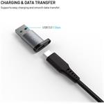 Fixed redukcia z hliníka USB-A na USB-C M/F, krátka