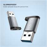 Fixed redukcia z hliníka USB-A na USB-C M/F, krátka