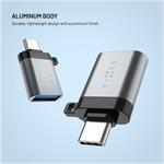 Fixed redukcia z hliníka USB-C na USB-A M/F, krátka