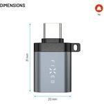 Fixed redukcia z hliníka USB-C na USB-A M/F, krátka