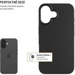 Fixed ReStory TPU gélový kryt pre Apple iPhone 16, čierny