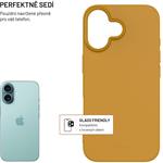 Fixed ReStory TPU gélový kryt pre Apple iPhone 16, zlatý