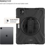 Fixed Rugged Tab Case odolné puzdro so stojanom pre Apple iPad Pro 12.9" (2018-2022)/iPad Air 13" (2024 - 2026), čierne