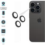 Fixed Sapphire Camera Glass zafírová ochrana šošoviek fotoaparátu pre Apple iPhone 15 Pro/15 Pro Max, čierna