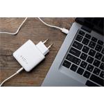 Fixed sieťová nabíjačka s USB-C a 2xUSB výstupom, podpora PD, 60W, biela