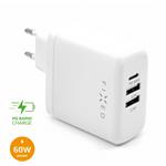 Fixed sieťová nabíjačka s USB-C a 2xUSB výstupom, podpora PD, 60W, biela