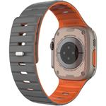 Fixed Silicone Magnetic Strap magnetický remienok pre Apple Watch 44/45/46/49mm, svetlo-sivý