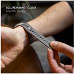 Fixed Silicone Magnetic Strap magnetický remienok pre Apple Watch 44/45/46/49mm, svetlo-sivý