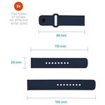 Fixed Silicone Sporty Strap s Quick Release set silikónových remienkov 20mm pre smartwatch, modrý