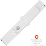 Fixed Silicone Sporty Strap s Quick Release set silikónových remienkov 22mm pre smartwatch, biely