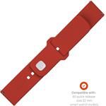 Fixed Silicone Sporty Strap s Quick Release set silikónových remienkov 22mm pre smartwatch, červený