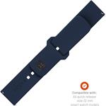 Fixed Silicone Sporty Strap s Quick Release set silikónových remienkov 22mm pre smartwatch, modrý