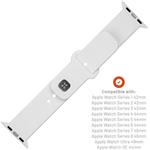 Fixed Silicone Sporty Strap set silikónových remienkov pre Apple Watch 42/44/45mm, biely