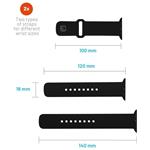 Fixed Silicone Sporty Strap set silikónových remienkov pre Apple Watch 42/44/45mm, čierny