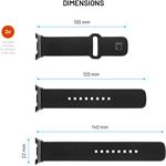 Fixed Silicone Sporty Strap Set silikónových remienkov pre Samsung Galaxy Watch 8, čierny