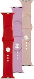 Fixed Silicone Strap 3x set silikónových remienkov pre Apple Watch 42/44/45/46/49mm v rôznych farbách, varianta 2
