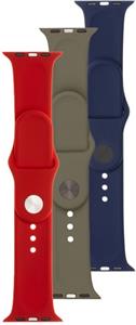 Fixed Silicone Strap 3x set silikónových remienkov pre Apple Watch 42/44/45/46/49mm v rôznych farbách, varianta 3