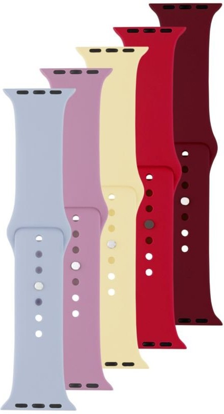 Fixed Silicone Strap 5x set silikónových remienkov pre Apple Watch 42/44/45/49mm v rôznych farbách