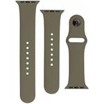 Fixed Silicone strap set silikonových remienkov na príncípe rýchloupínania pre Apple Watch 42/44/45/49mm, olivový