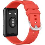 Fixed Silicone Strap silikónový remienok pre Huawei Watch FIT, červený