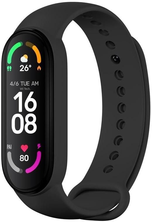 Fixed Silicone Strap Silikónový remienok pre Xiaomi Mi Band 5/ Mi Band 6, čierny