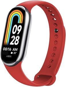 Fixed Silicone Strap silikónový remienok pre Xiaomi Smart Band 10/9/8, červený