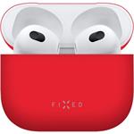 Fixed Silky ultratenké silikónové puzdro pre Apple Airpods 3, červené
