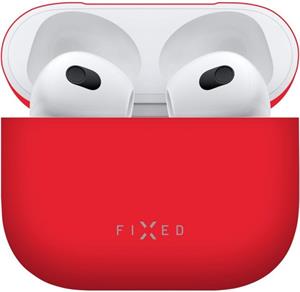 Fixed Silky ultratenké silikónové puzdro pre Apple Airpods 3, červené