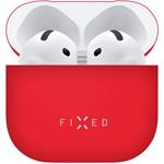 Fixed Silky ultratenké silikónové puzdro pre Apple AirPods 4, červené