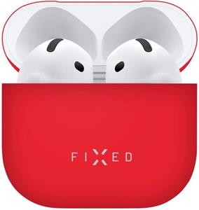 Fixed Silky ultratenké silikónové puzdro pre Apple AirPods 4, červené