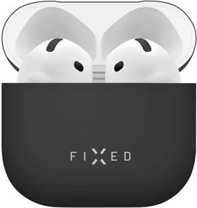 Fixed Silky ultratenké silikónové puzdro pre Apple AirPods 4, čierne