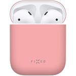 Fixed Silky ultratenké silikónové puzdro pre Apple Airpods, ružové