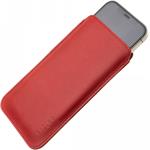 Fixed Slim tenké puzdro vyrobené z pravej kože pre Apple iPhone 12/12 Pro/13/13 Pro, červené
