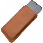 Fixed Slim tenké puzdro vyrobené z pravej kože pre Apple iPhone 12/12 Pro/13/13 Pro, hnedé