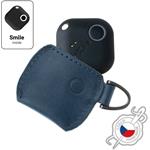 Fixed Smile Case kožené puzdro so smart trackerom Fixed Smile Pro, modré