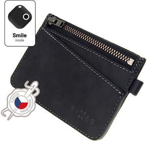 Fixed Smile Coins Kožená peňaženka  so smart trackerom Fixed Smile Motion, čierna