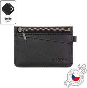 Fixed Smile Coins kožená peňaženka so smart trackerom Fixed Smile Pro, čierna