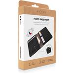 Fixed Smile Passport Kožená peňaženka so smart trackerom Fixed Smile Motion, veľkosť cestovného pasu, čierna