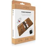 Fixed Smile Passport Kožená peňaženka so smart trackerom Fixed Smile Motion, veľkosť cestovného pasu, hnedá