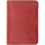 Fixed Smile Passport kožená peňaženka so smart trackerom Fixed Smile PRO, veľkosť cestovného pasu, červená