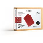 Fixed Smile Passport kožená peňaženka so smart trackerom Fixed Smile PRO, veľkosť cestovného pasu, červená