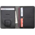 Fixed Smile Passport kožená peňaženka so smart trackerom Fixed Smile PRO, veľkosť cestovného pasu, čierna