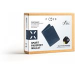 Fixed Smile Passport kožená peňaženka so smart trackerom Fixed Smile PRO, veľkosť cestovného pasu, modrá